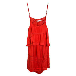 Lovers + Friends Women's Sunkissed Mini Dress Orange Open Back Spaghetti Strap S